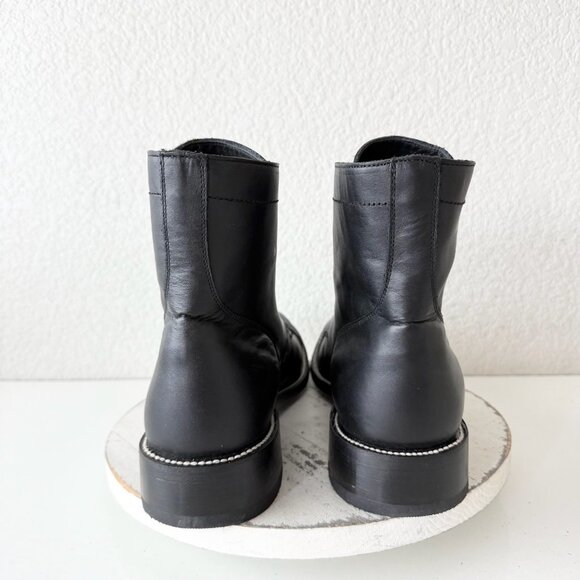 NEW Lane Mens Black Ankle Boots Size 13.5 Lace-up Short Boot Casual Leather Sole - Picture 3 of 11